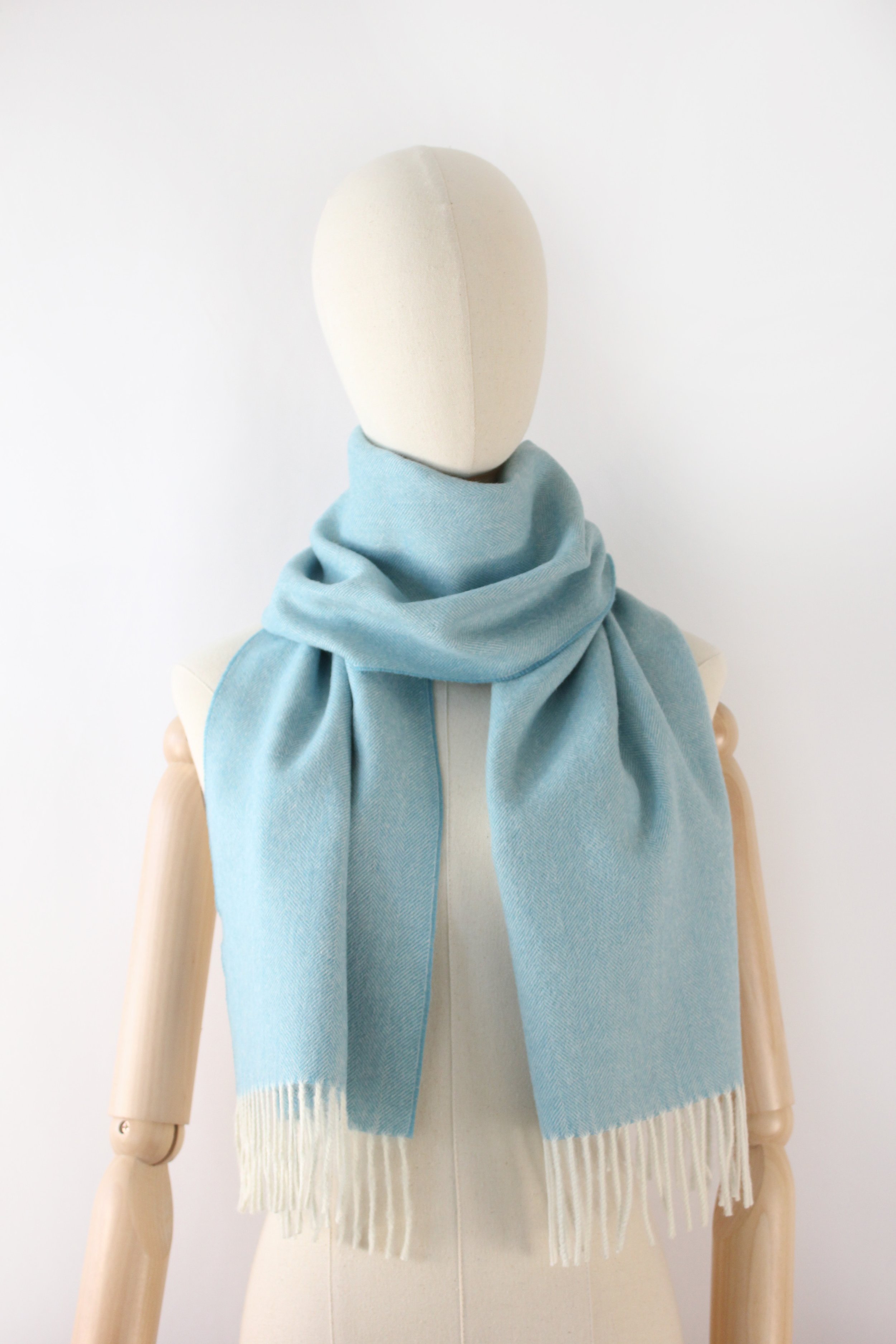 Herringbone Pattern Cashmere Feel Scarf Soft & Warm Winter